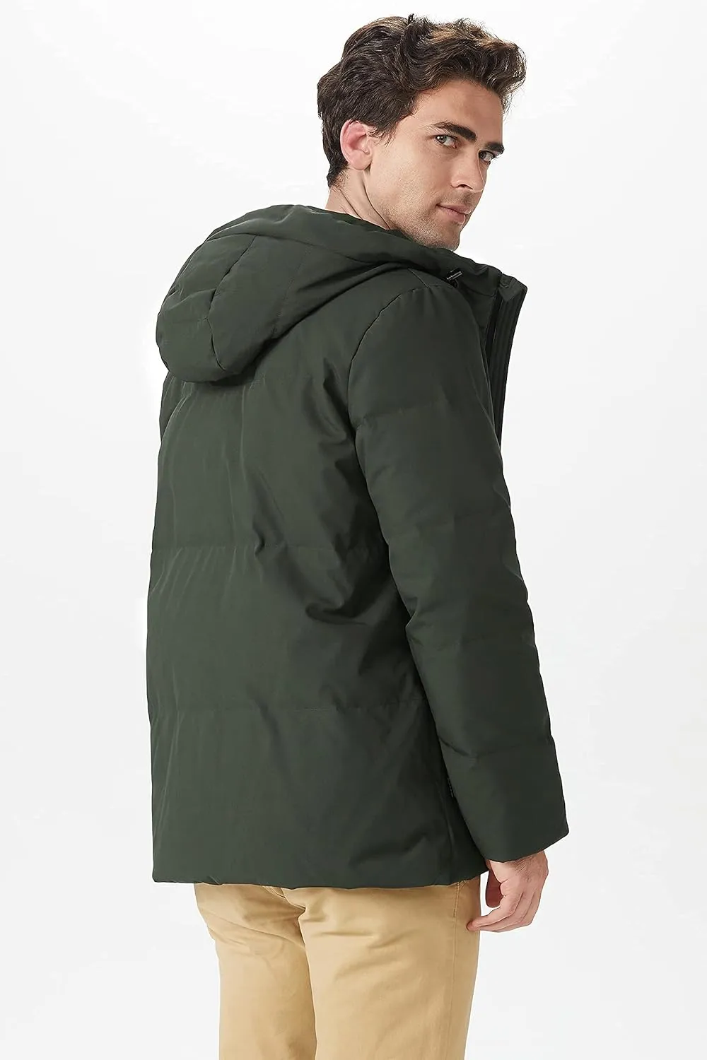 Orolay Men's Insulated Warm Hooded Puffer Down Jacket Winter Coat