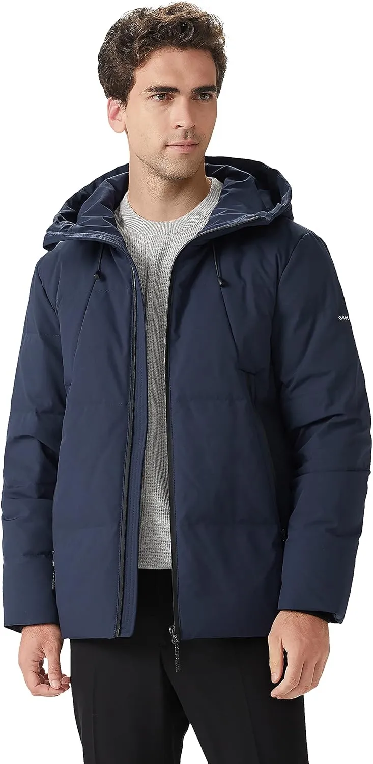 Orolay Men's Insulated Warm Hooded Puffer Down Jacket Winter Coat