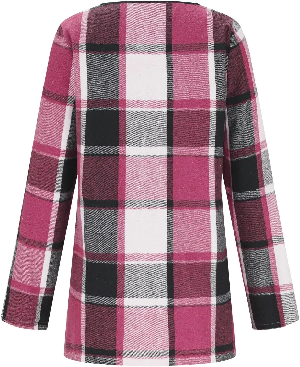 Plaid Jacket for Women Fleece Casual Cardigan Fall Plush Vest Thermal Vests Thick Winter Coats Outwear 2025 Shackets
