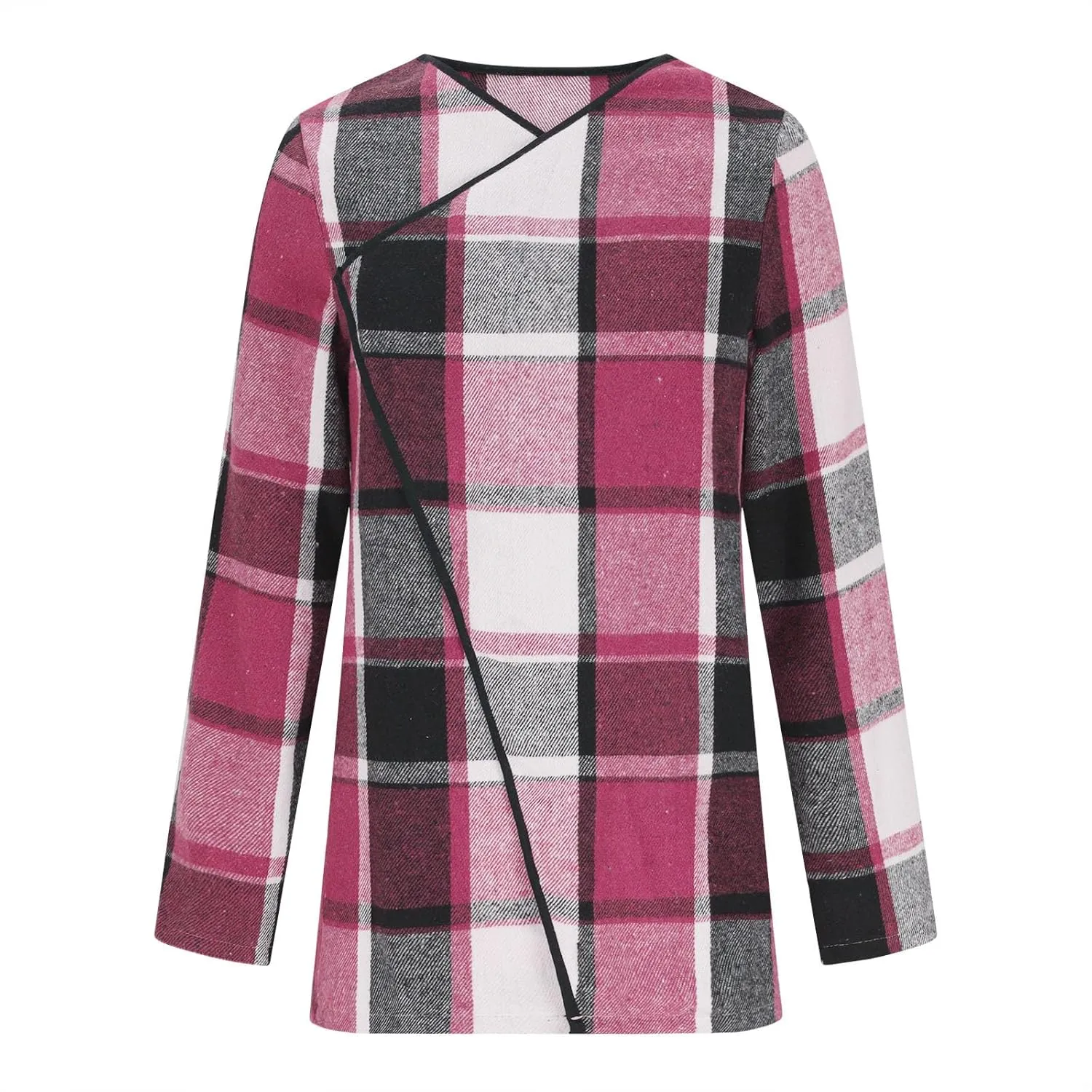 Plaid Jacket for Women Fleece Casual Cardigan Fall Plush Vest Thermal Vests Thick Winter Coats Outwear 2025 Shackets
