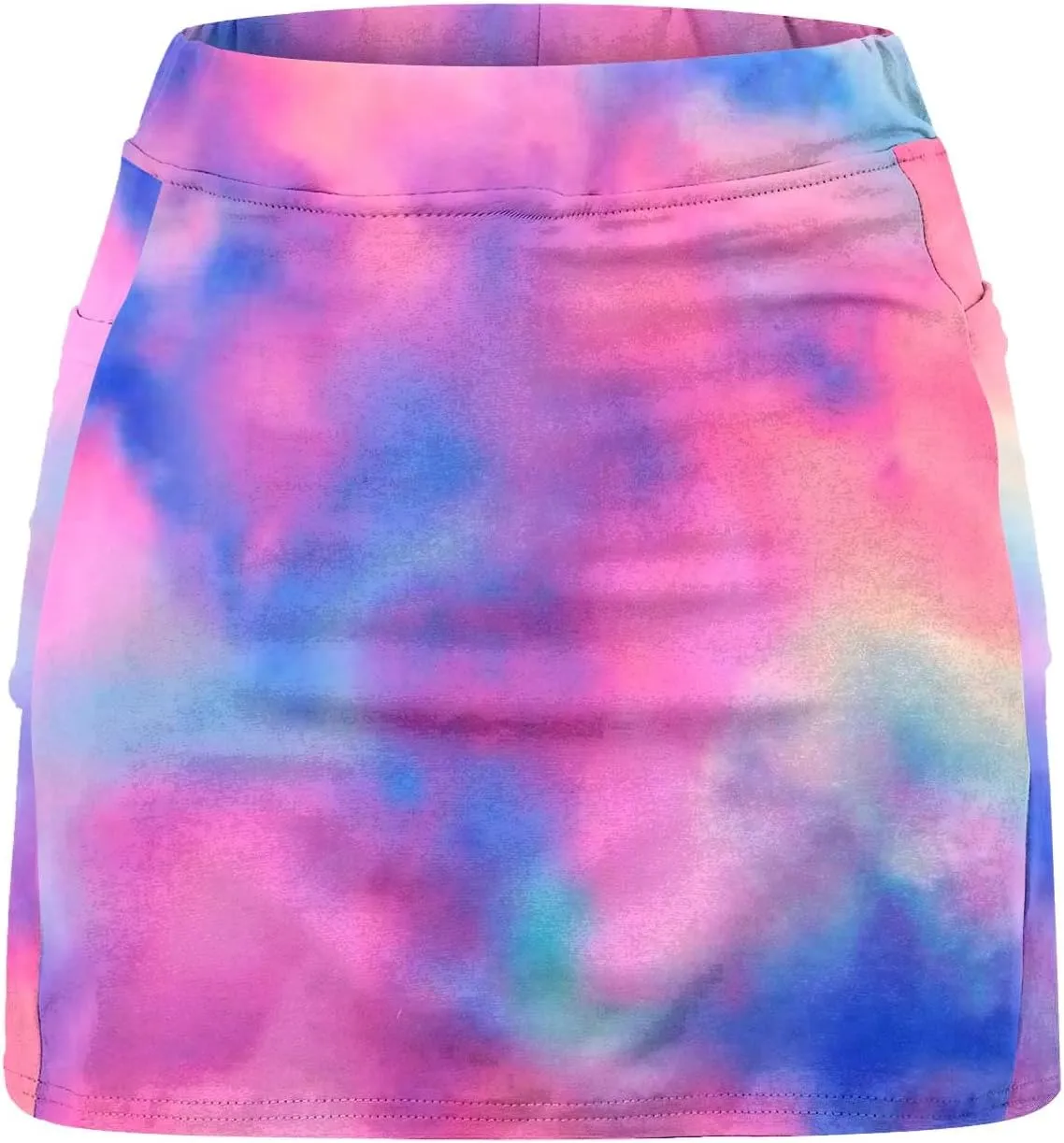 Plus Size Skorts for Curvy Women Summer Tummy Control Athletic Short High Waist Loose Casual Outfits with Pockets