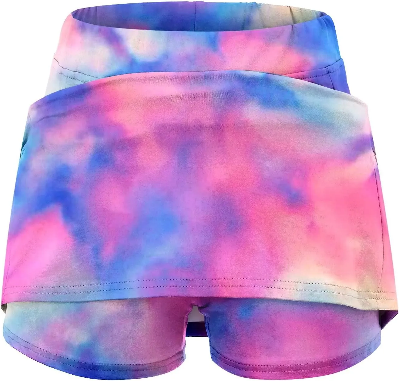 Plus Size Skorts for Curvy Women Summer Tummy Control Athletic Short High Waist Loose Casual Outfits with Pockets