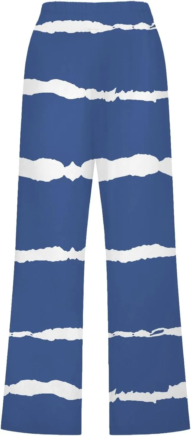 PTOLOCIF Womens Cotton Linen Pants Drawstring Back Elastic Waist Pants High Waist Casual Lounge Trousers with Pockets