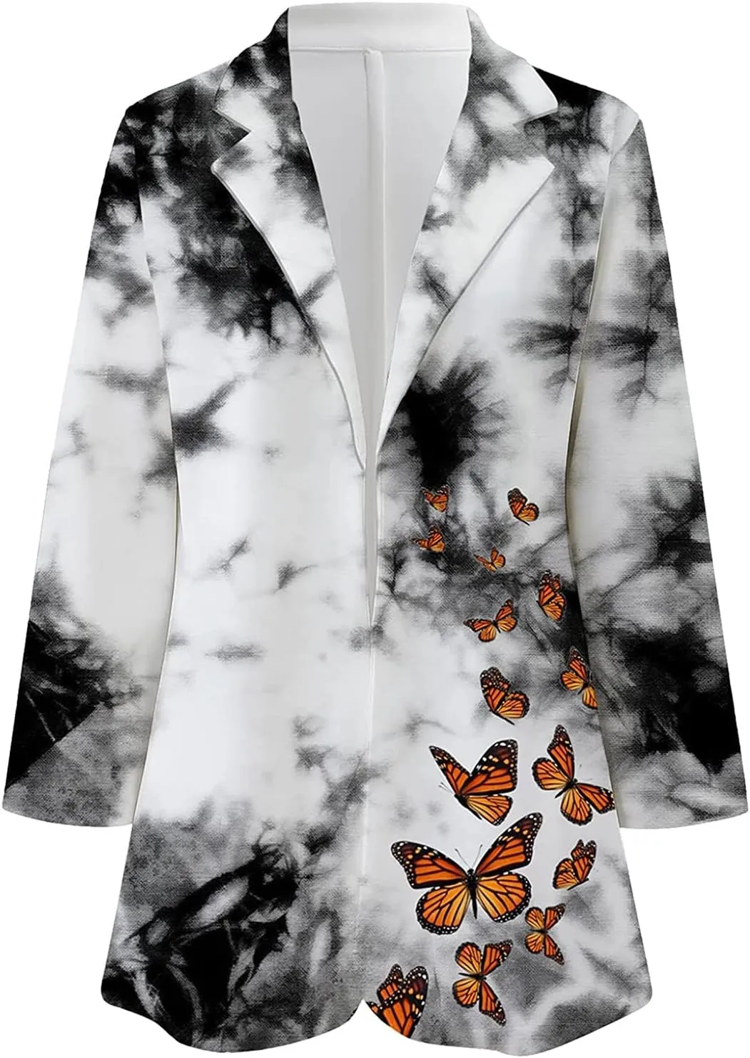 Pumpkin Fancy Polyester Blazer Women Loungewear Long Sleeves Blazers Comfortable Slimming Oversized Lapel