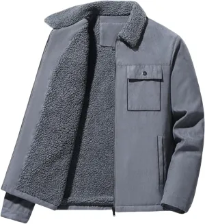 Quilted Coat Solid V Neck Slim Fit Warm Sweater Cardigan Coat Single Breasted Overcoat with Detachable Collar