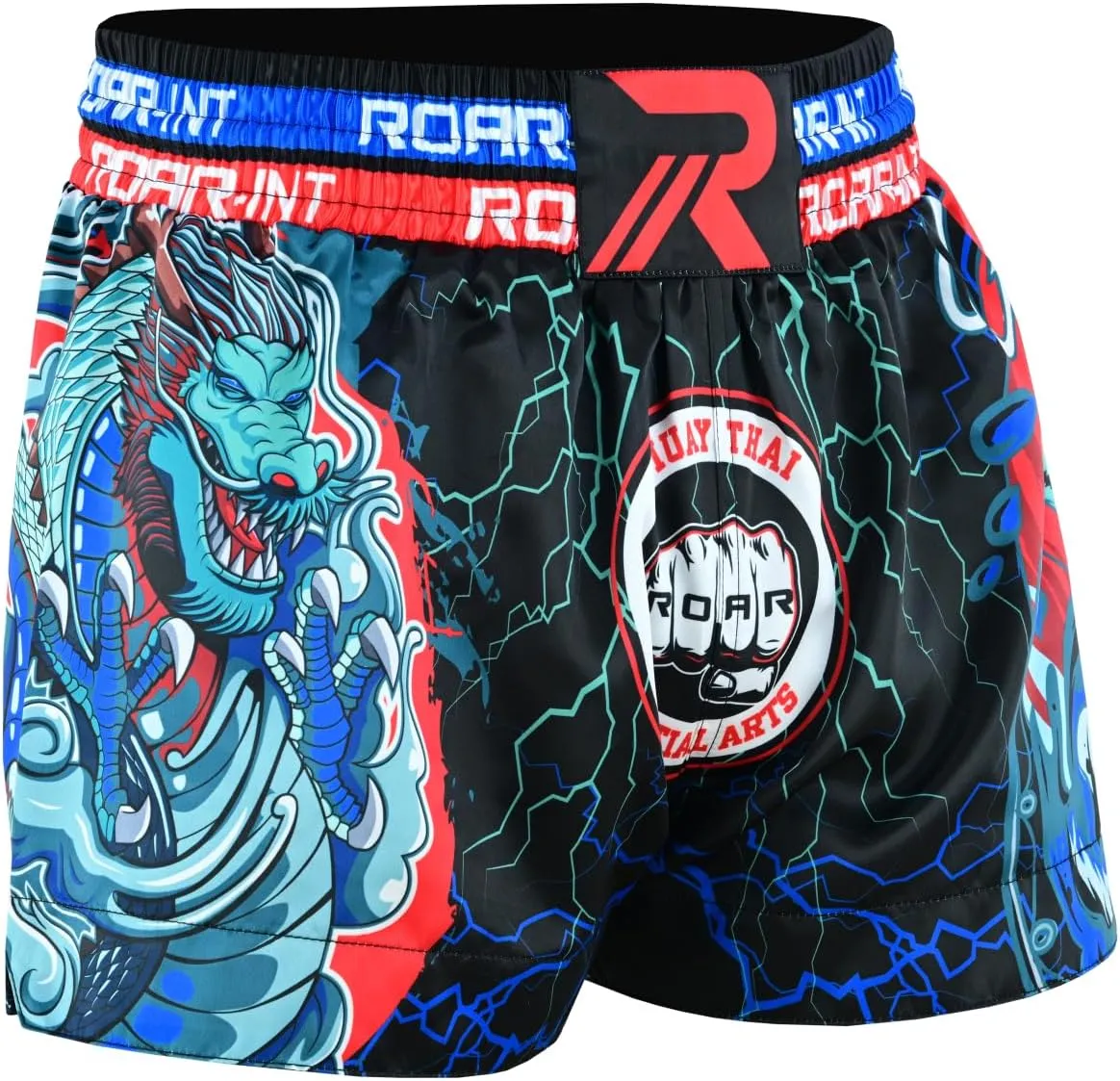 ROAR-INT Kid's Muay Thai Shorts Martial Arts MMA Kickboxing Shorts for Boys Girls Boxing Trunks Shorts