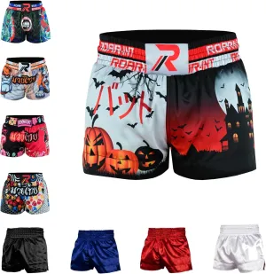 ROAR-INT Kid's Muay Thai Shorts Martial Arts MMA Kickboxing Shorts for Boys Girls Boxing Trunks Shorts