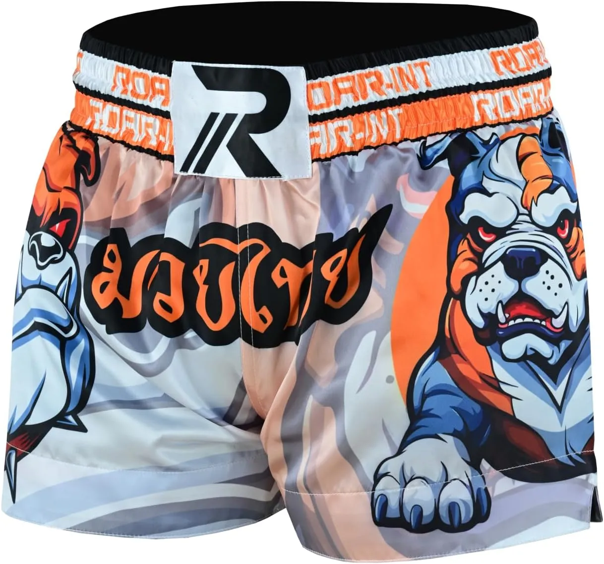 ROAR-INT Kid's Muay Thai Shorts Martial Arts MMA Kickboxing Shorts for Boys Girls Boxing Trunks Shorts