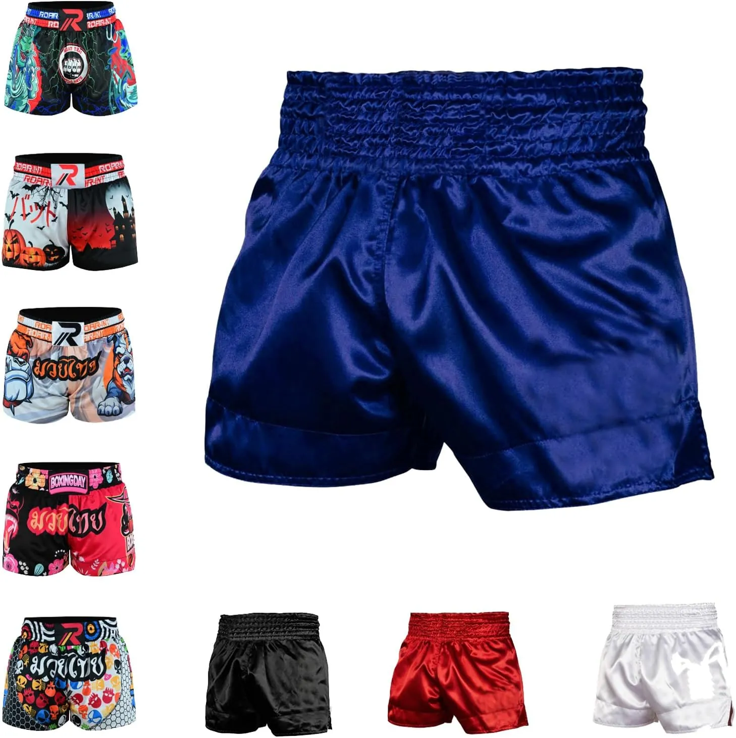 ROAR-INT Kid's Muay Thai Shorts Martial Arts MMA Kickboxing Shorts for Boys Girls Boxing Trunks Shorts