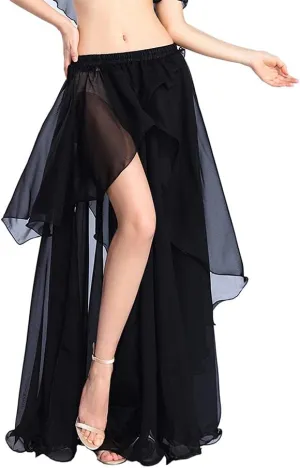 ROYAL SMEELA Chiffon Fairy Belly Dance Skirt Large Swing Skirts Women Belly Dancing Practice Clothing One Size, 11 Colors