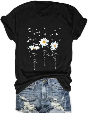 Savarana Women's Spread Kindness Shirt Cute Wildflower Botanical T-Shirt Novelty Positive Blessed Tops Tee