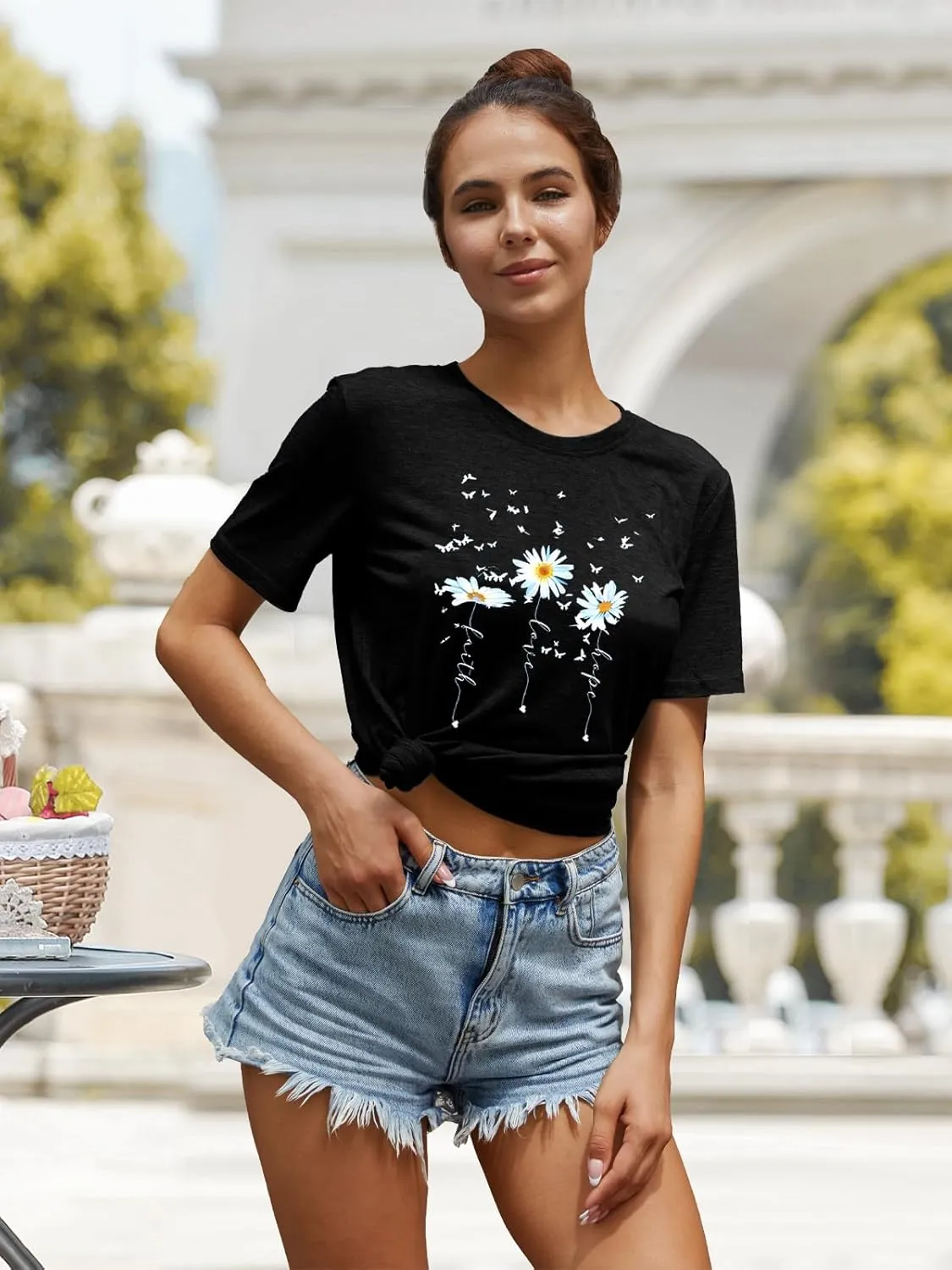 Savarana Women's Spread Kindness Shirt Cute Wildflower Botanical T-Shirt Novelty Positive Blessed Tops Tee