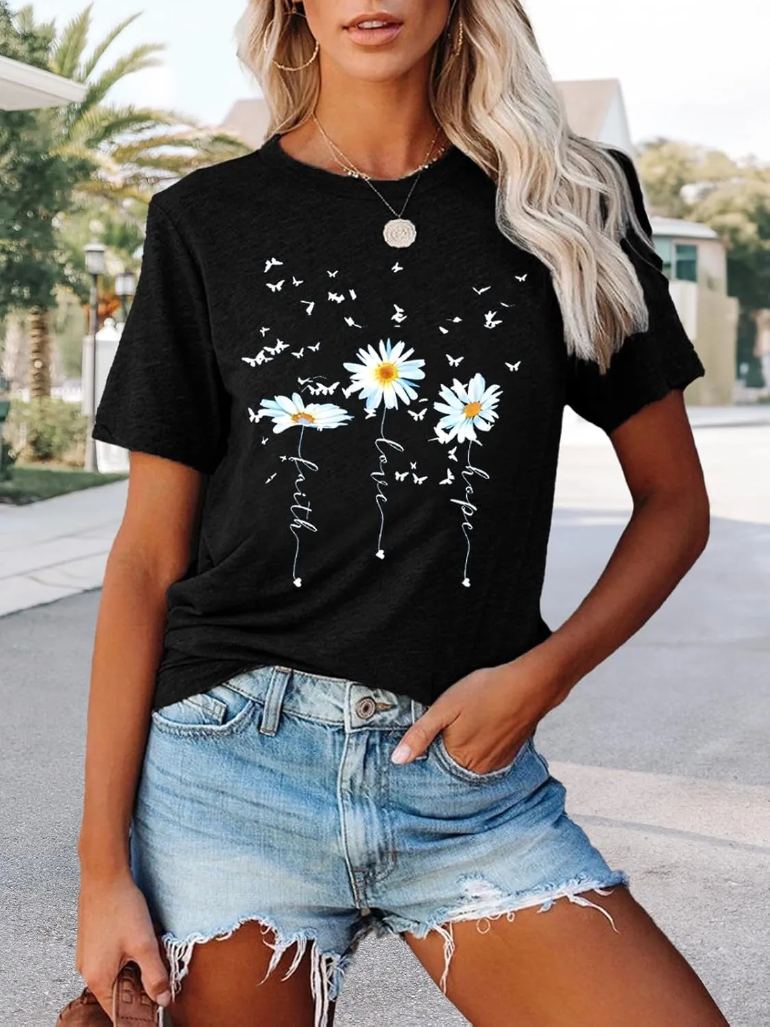 Savarana Women's Spread Kindness Shirt Cute Wildflower Botanical T-Shirt Novelty Positive Blessed Tops Tee