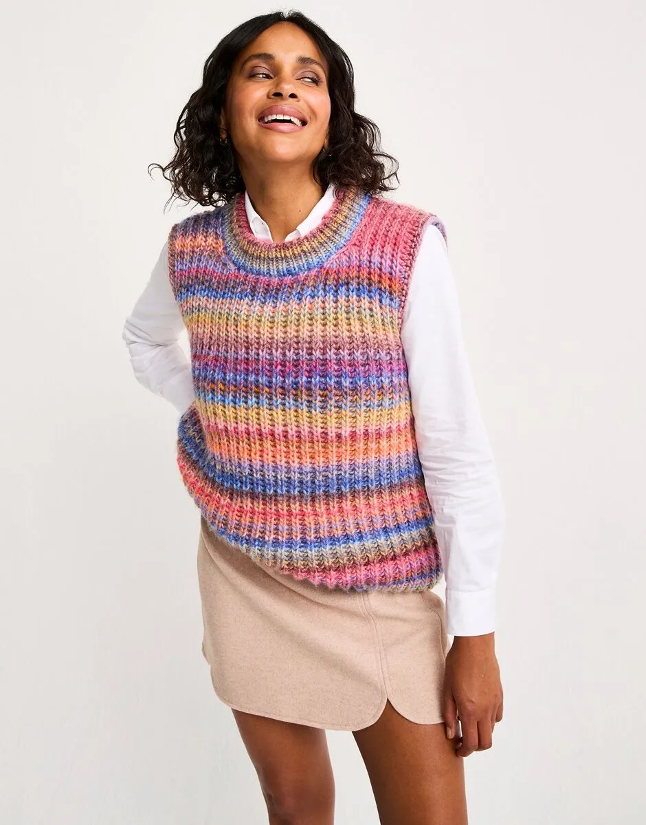 Sirdar BENEATH THE SURFACE VEST KNITTING PATTERN IN JEWELSPUN WITH WOOL CHUNKY 10804