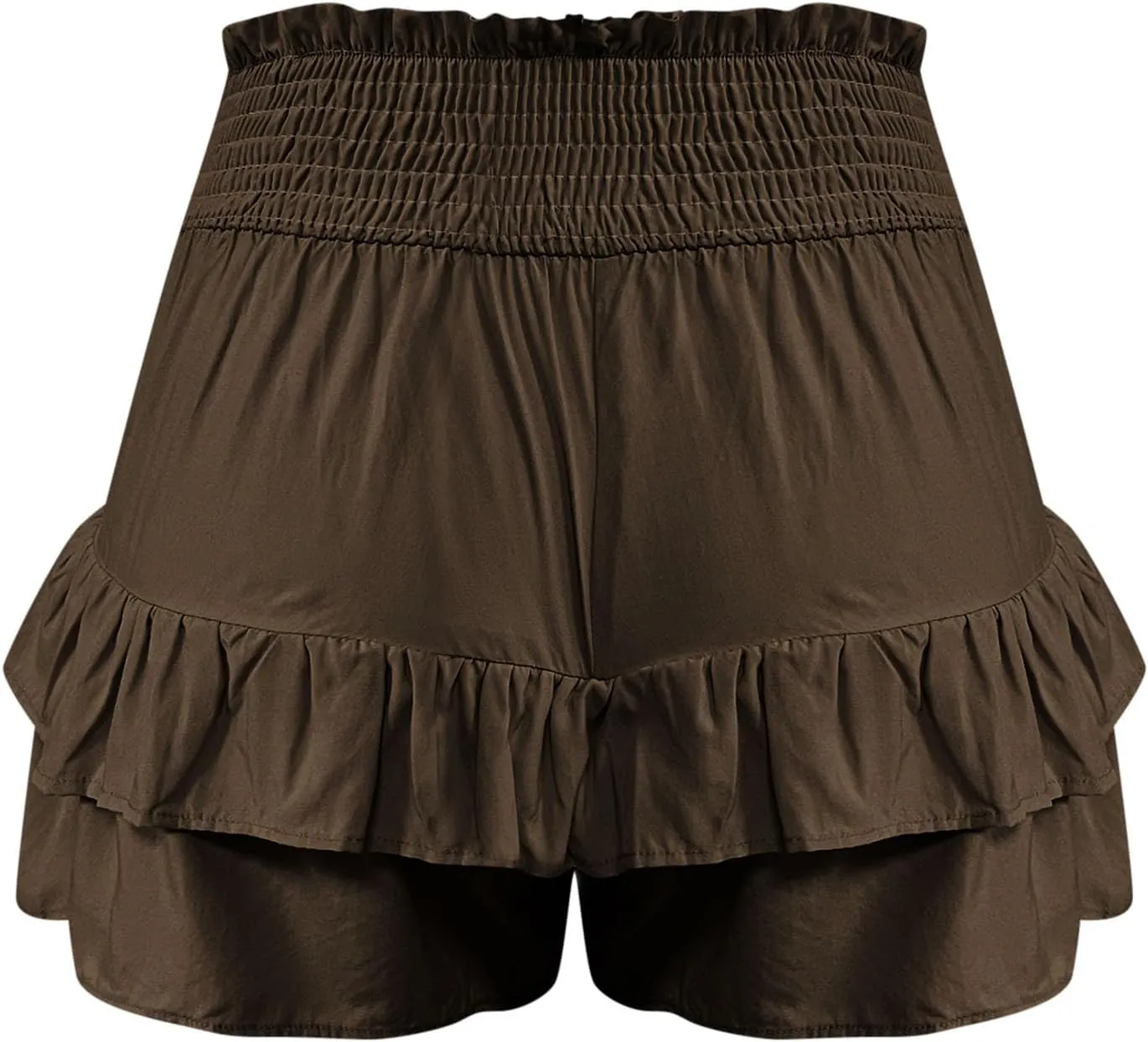 Skorts for Woman Ruched High Waisted Flowy Shorts Boho Ruffle Tiered Mini Skirts 2025 Trendy Casual Summer Outfits