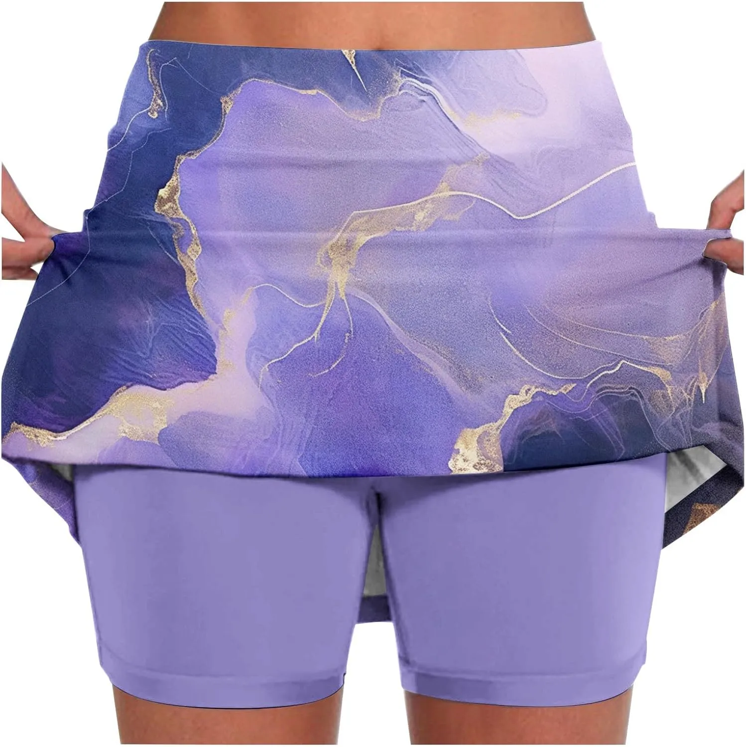Skorts for Women High Waisted Athletic Tennis Skirt Shorts Lightweight Tummy Control Graphic Print 2025 Yoga Skirts