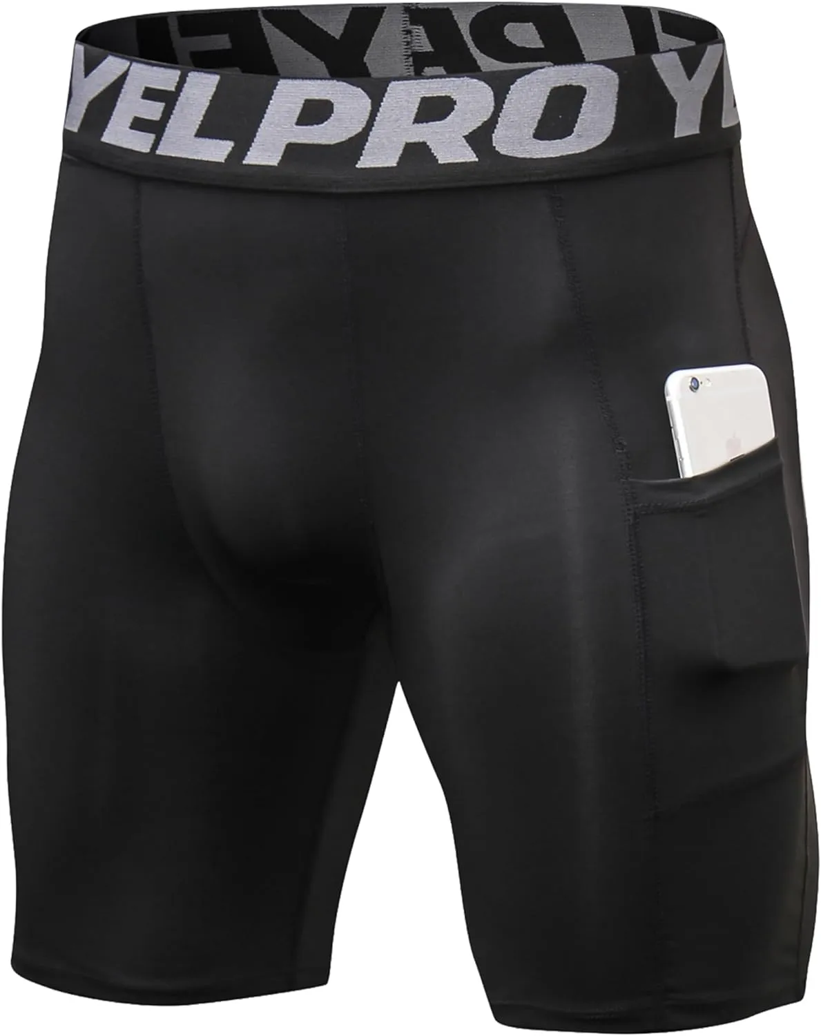 SPVISE Compression Shorts Men Spandex Sports Shorts Workout Running Gym Shorts Cool Dry Athletic Baselayer Underwear Pockets