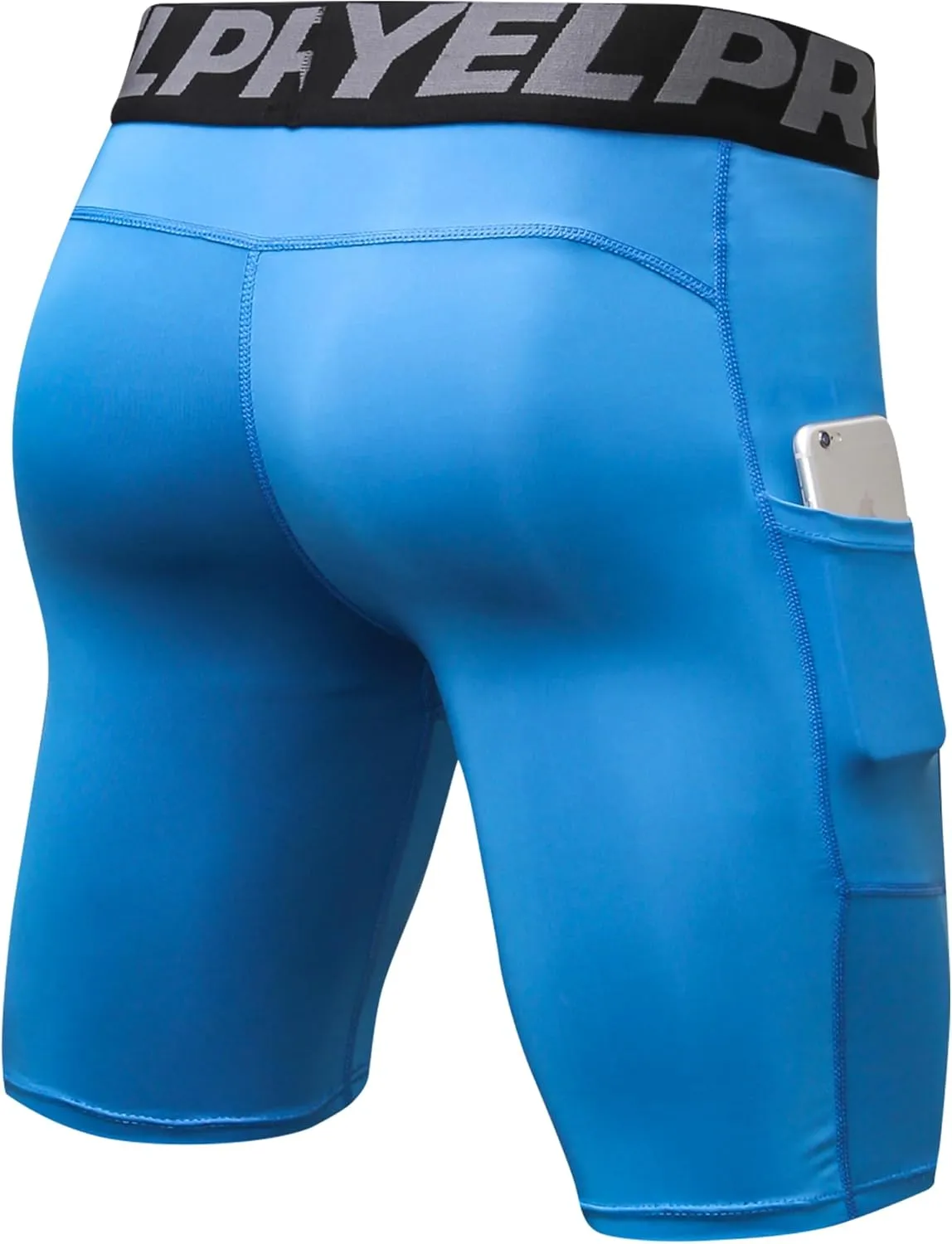 SPVISE Compression Shorts Men Spandex Sports Shorts Workout Running Gym Shorts Cool Dry Athletic Baselayer Underwear Pockets