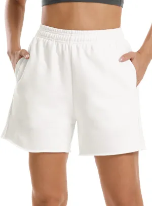 Stelle Women's Sweat Shorts Casual Drawstring Shorts Comfy Cotton High Waisted Workout Lounge Shorts with Pockets
