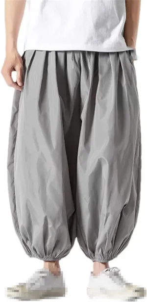 Streetwear Harem Pants Men Solid Color Casual Jogger Pants Harajuku Style Men's Trousers
