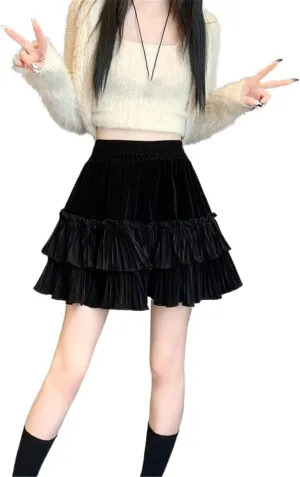 Stretchy Midi-Length Skirt for Women, Autumn Winter Bodycon