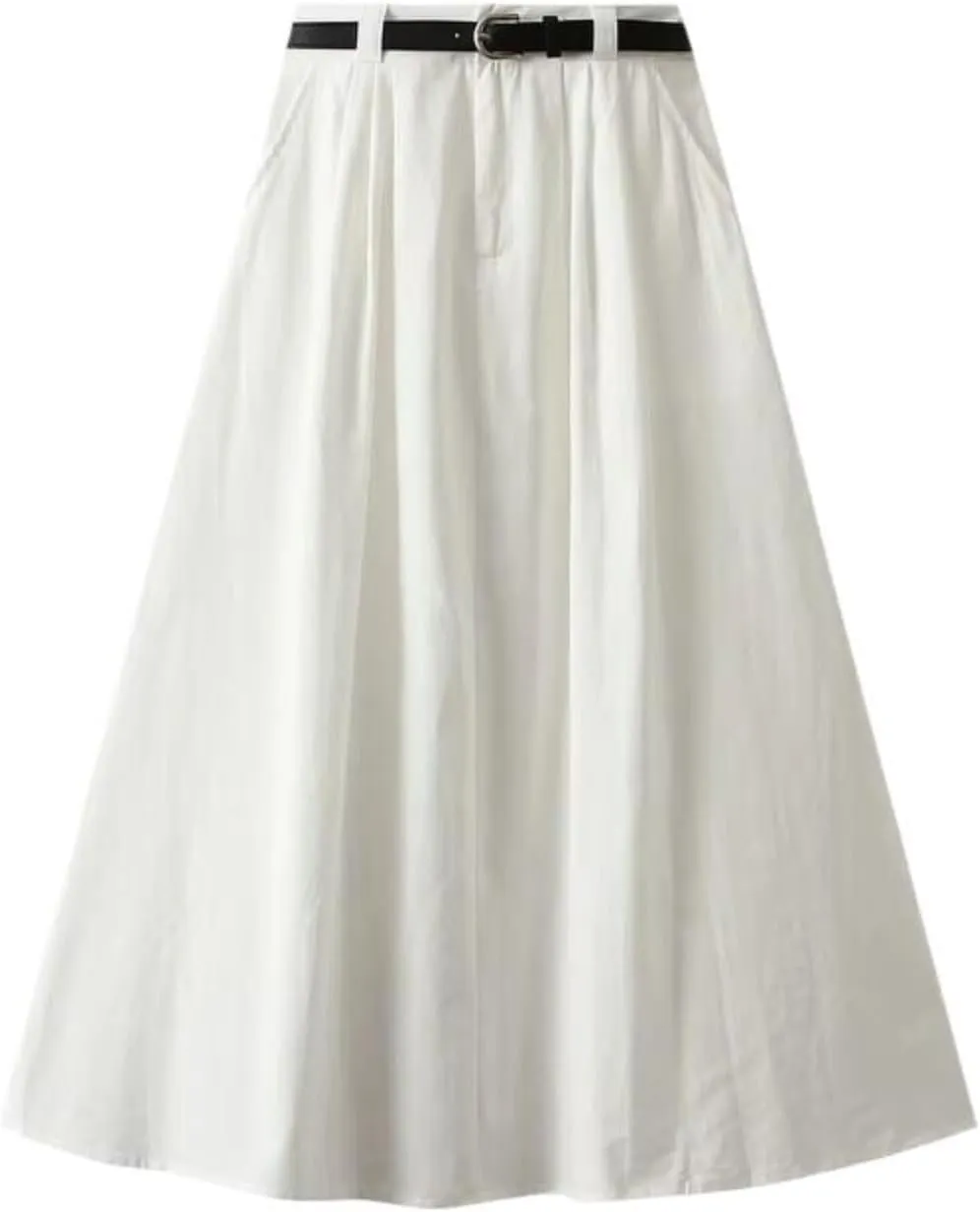 Summer Pleated Skirt Female High Waist Skirt for Women