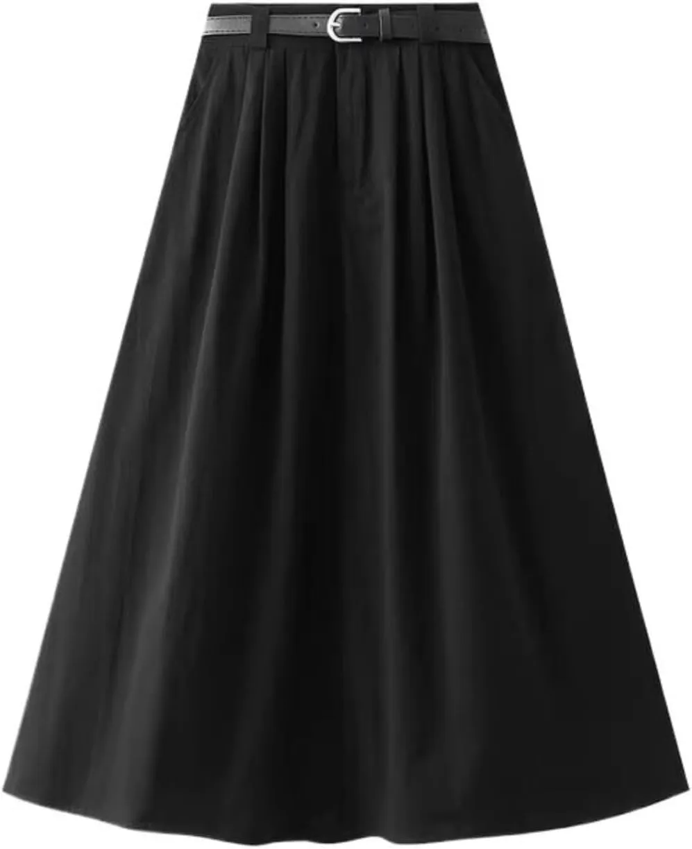 Summer Pleated Skirt Female High Waist Skirt for Women