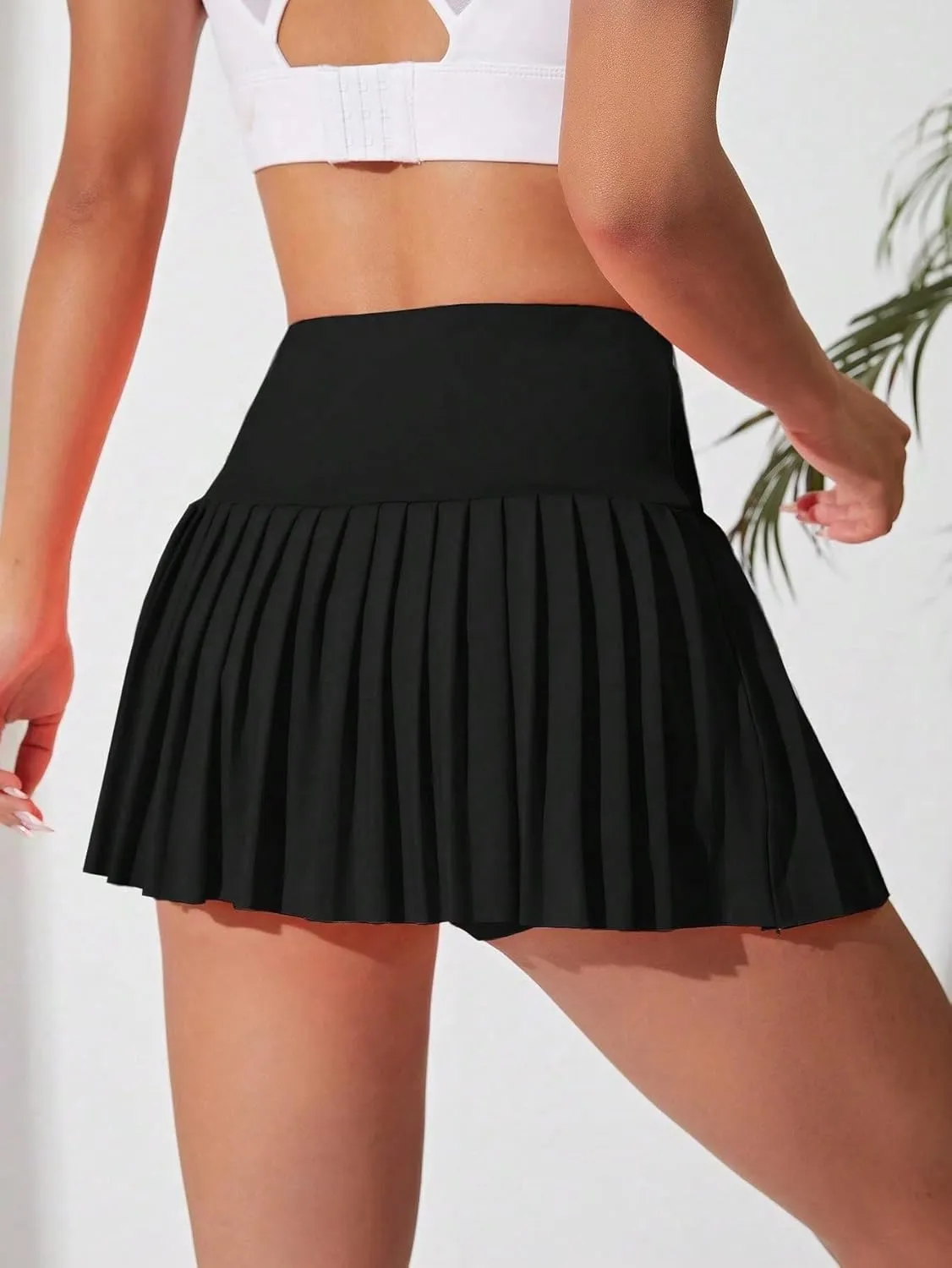 Summer Skirt Pleated Skorts Shorts Wide Casual Liner Skorts Ladies' Shorts