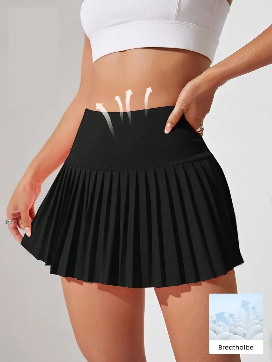 Summer Skirt Pleated Skorts Shorts Wide Casual Liner Skorts Ladies' Shorts