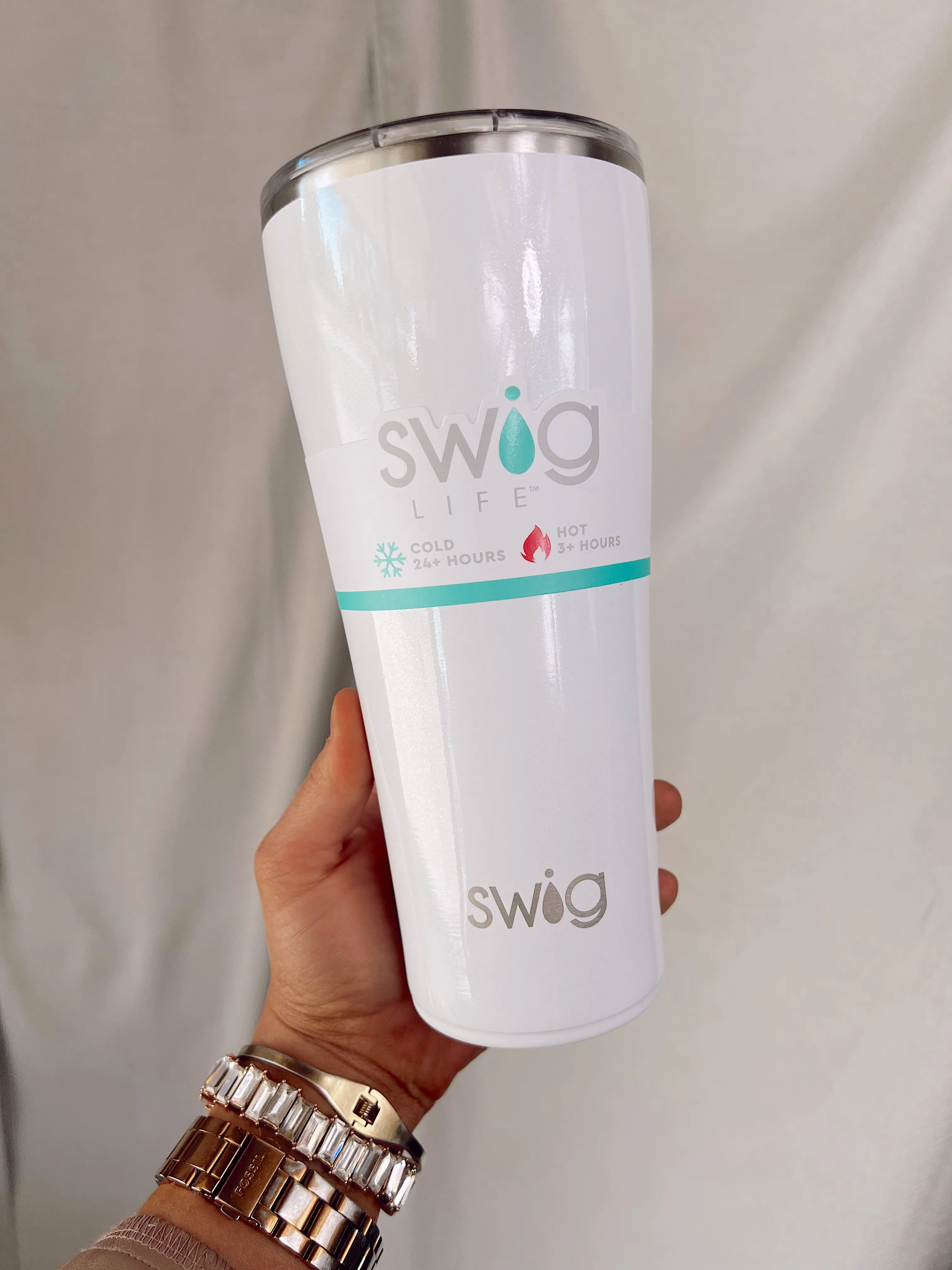Swig Shimmer White Diamond - 32 oz Tumbler