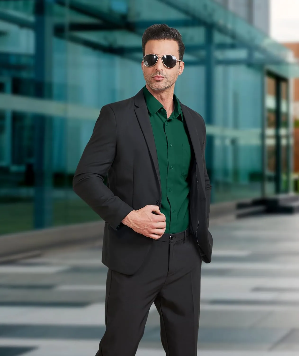 SWISSWELL Dress Shirt for Mens Long Sleeve Casual Button Down Shirts Wrinkle-Free Button Up Shirt