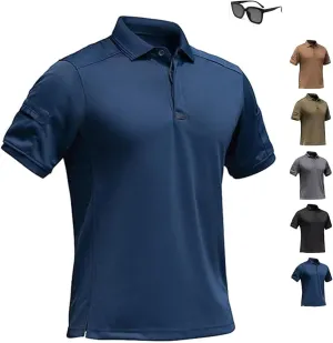 TactiShirt - Outdoor Performance Tactical Shirt, Men's Quick Dry Polo Shirt with Pockets for Tactical Outdoor Hiking