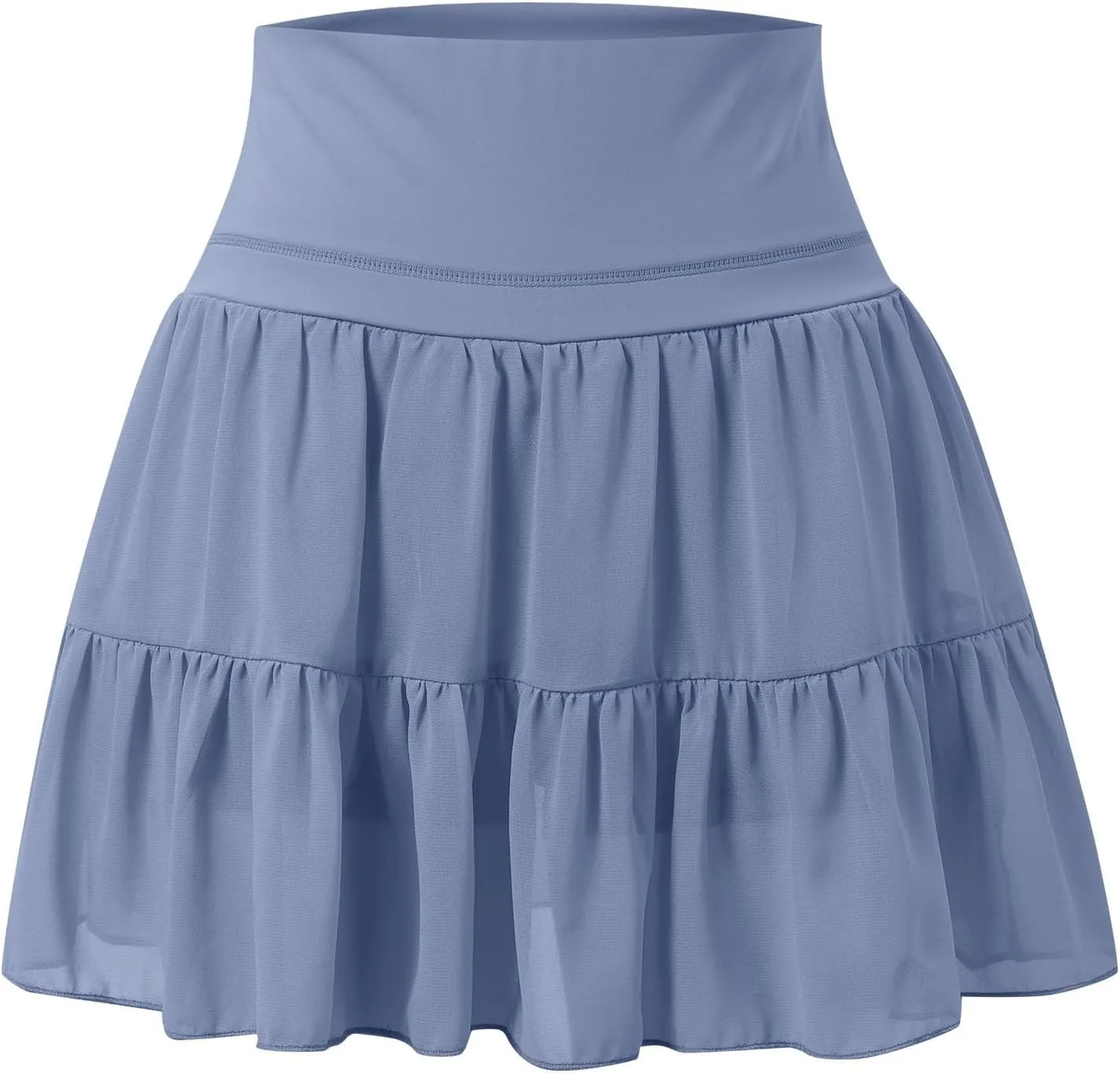 Tennis Skirts for Women with Shorts High Elastic Waist Ruffles Workout Running Skirts with Pocket Sports Athletic Skorts