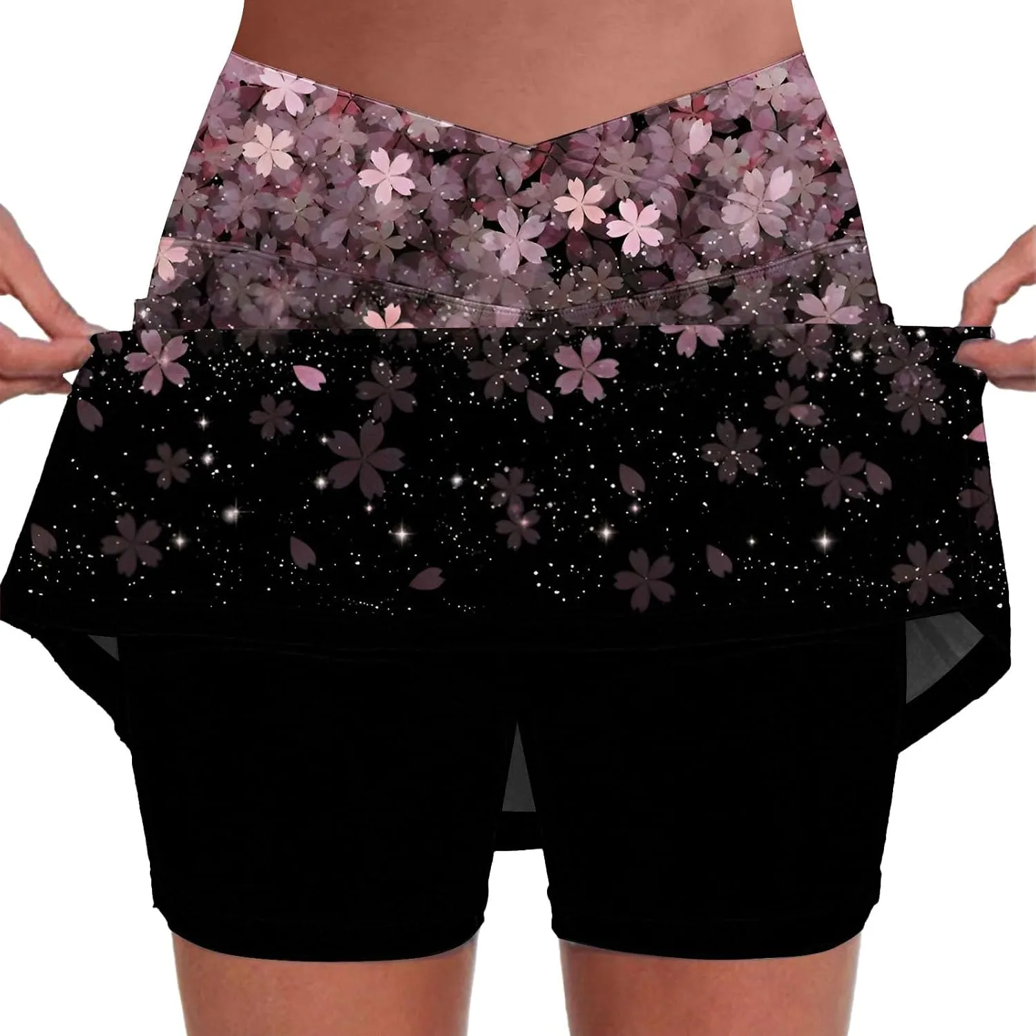 Tennis Skirts for Women with Shorts Tummy Control Athletic Golf Clothes High Waist Work Novelty Loose Plus Size Skort