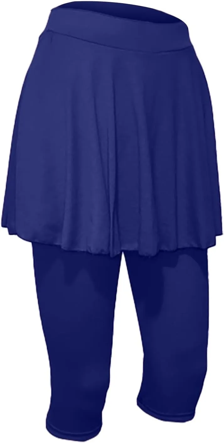 Tennis Skirts for Women Yoga Golf Pants Skorts Womens Capri Leggings with Pockets Skirted Gym Legging with Athletic Skirt