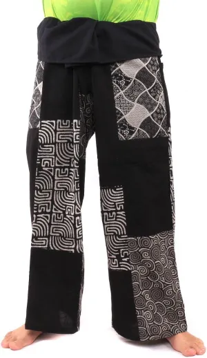 Thai Fisherman Pants Patchwork Cotton Traditional Wrap Pants