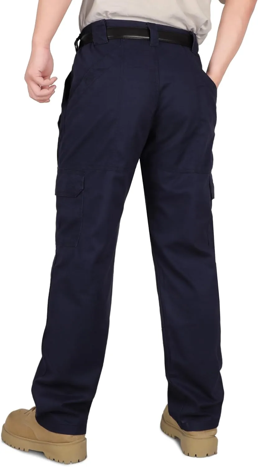 TICOMELA FR Pants for Men Flame Resistant Cargo Pants Lightweight 100% Cotton NFPA2112 7.5oz Elastic Waist Pants