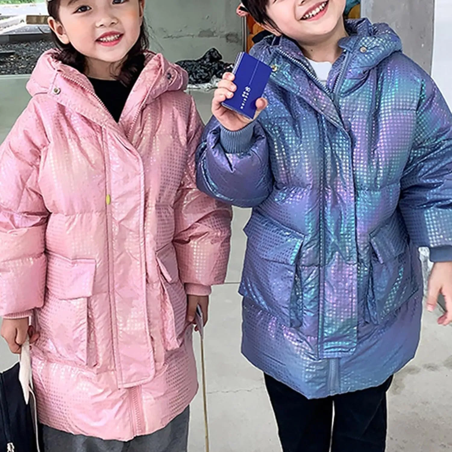 Toddler Coats For Girls Kids Baby Girls Boys Winter Warm Thick Solid Cotton Long Sleeve Padded Jacket Coat
