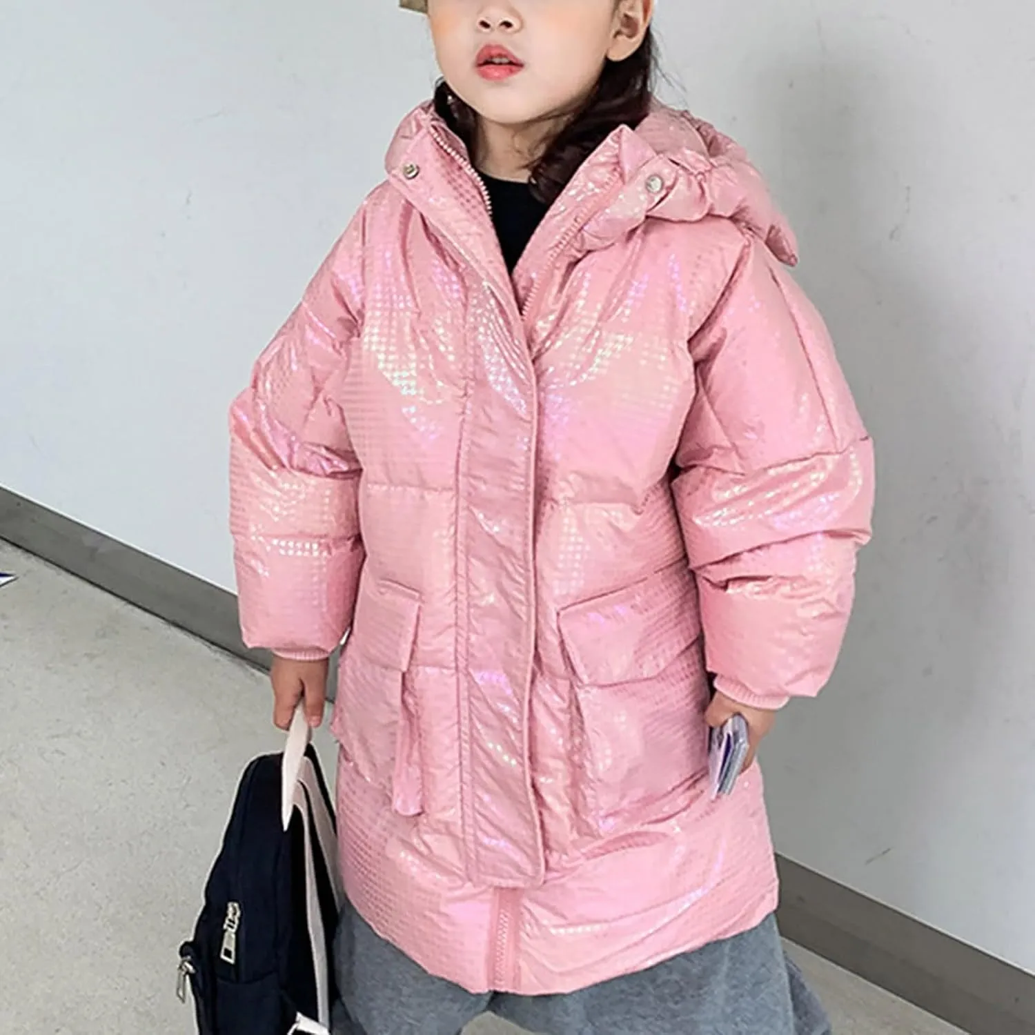 Toddler Coats For Girls Kids Baby Girls Boys Winter Warm Thick Solid Cotton Long Sleeve Padded Jacket Coat