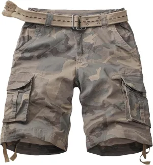 TRGPSG Womens Hiking Shorts, Bermuda Shorts for Women, 7" Inseam Summer Camo Y2K Shorts with Multi-Pocket