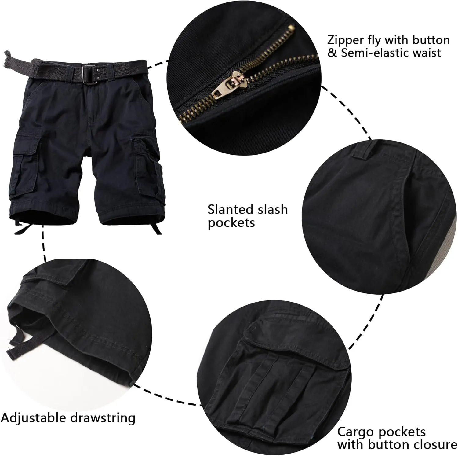 TRGPSG Womens Hiking Shorts, Bermuda Shorts for Women, 7" Inseam Summer Camo Y2K Shorts with Multi-Pocket
