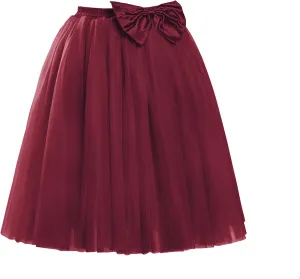 Tulle Skirts for Women A Line Short Knee Length Adult Tutu Tulle Prom Party Mini Skirt Dress