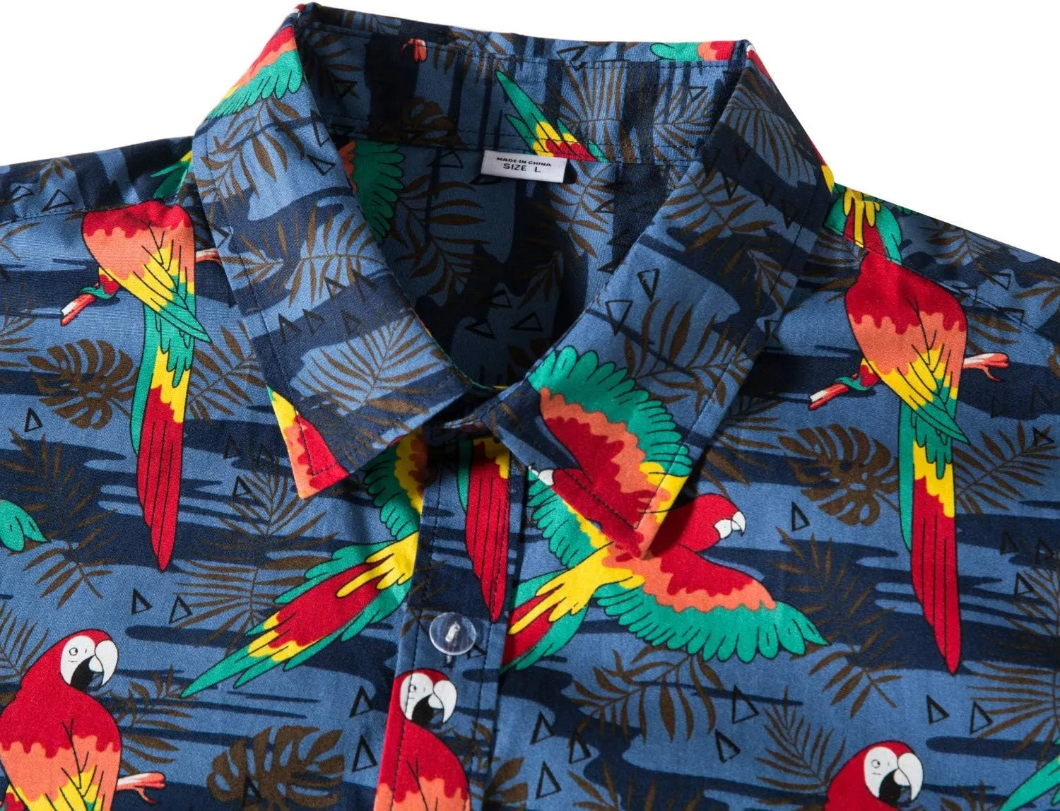 TUNEVUSE Mens Flower/Pineapple/Bird Print Hawaiian Short Sleeve Shirt Casual Button Down Tropical Shirt