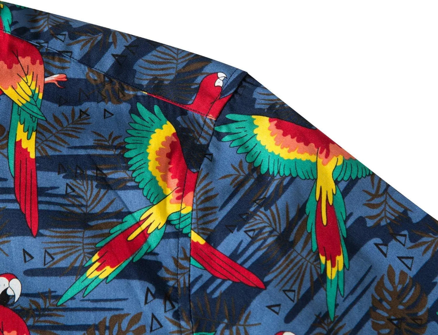 TUNEVUSE Mens Flower/Pineapple/Bird Print Hawaiian Short Sleeve Shirt Casual Button Down Tropical Shirt