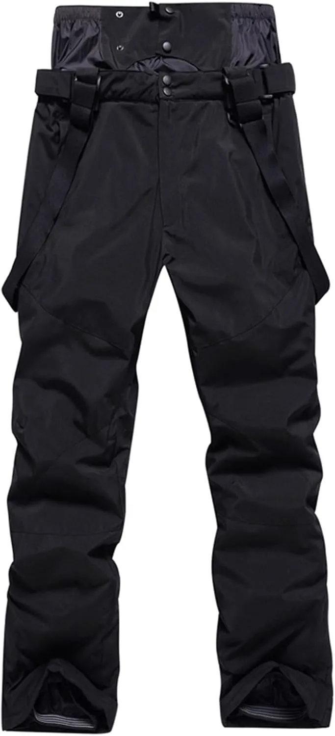 Unisex Adult Snow Pants Snow Bibs Baggy Ski Pants Snowboard Overall Waterproof Insulated Warm Winter Clothes