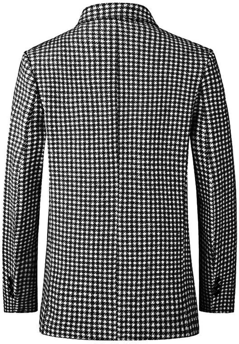 Wankang Mens Clasic Fit Plaid Suit Jacket One Button Daily Blazer Sport Coat for Men Casual Business Lightweight Balzers