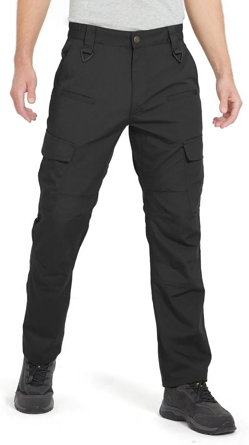 wantdo Men's Work Pants Stretch Flex Utility Cargo Tactical Pants for Men Lightweight Outdoor Hiking Pants