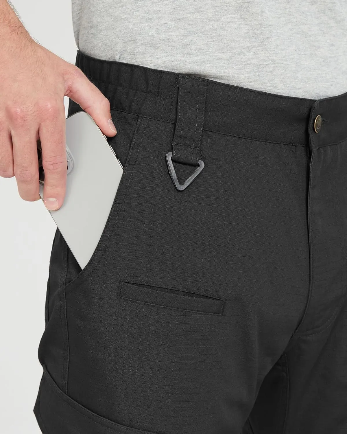 wantdo Men's Work Pants Stretch Flex Utility Cargo Tactical Pants for Men Lightweight Outdoor Hiking Pants