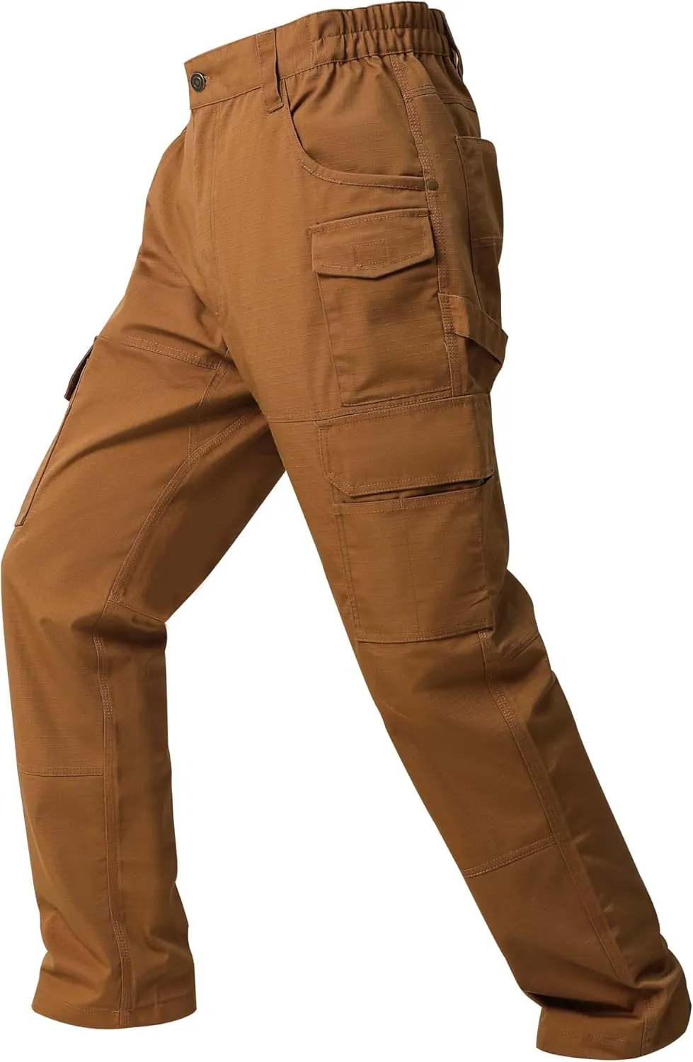 wantdo Men's Work Pants Stretch Flex Utility Cargo Tactical Pants for Men Lightweight Outdoor Hiking Pants