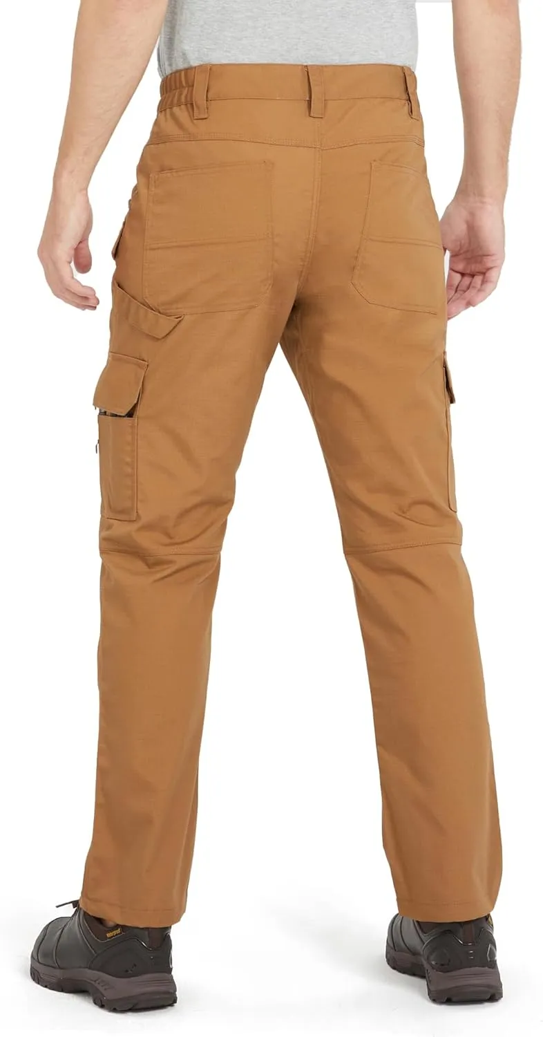 wantdo Men's Work Pants Stretch Flex Utility Cargo Tactical Pants for Men Lightweight Outdoor Hiking Pants
